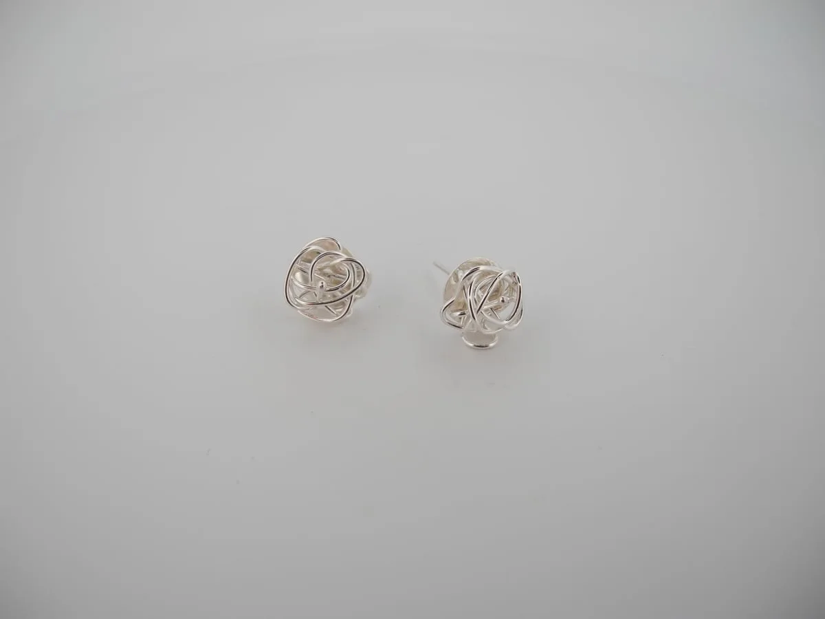 Boucles d’oreilles nid en fil 1